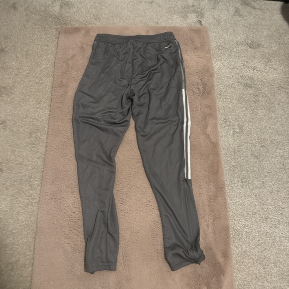 Adidas Men's Gray Joggers with White Stripes - Picture 2 of 3